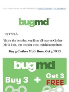 Get 3 “Clothes Moth Boss” FREE