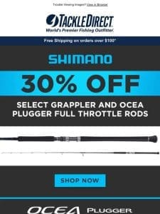 Get 30% Off Select Shimano Rods