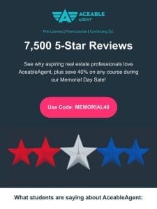 Get 5-star real estate courses for 40% off