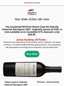 Get 61% OFF This 95-Point Oakville Cabernet Sauvignon!