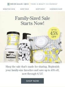 Get More for Less ? Up to 45% off Family Sizes