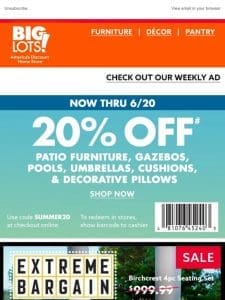 Get Ready for Summer with Our Patio and Decor Sale!”