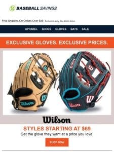 Get Your Exclusive Wilson Glove For Less!