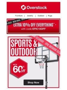 Get Your Game On! Unbelievable Deals Up to 60% Off – Shop Exercise & Outdoors!