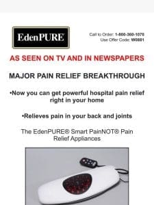 Get hospital power pain relief in your home