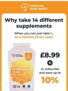 Get the power of 14 different supplements…