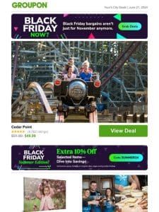 Get up to 10% off! Cedar Point