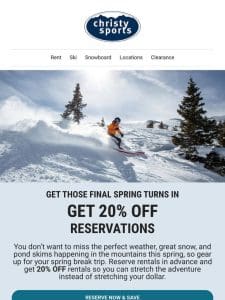 Get your final turns in this season ??