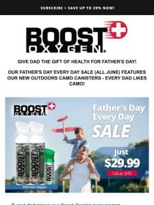 ? Give Dad The Gift Of HEALTH and CAMO For Father’s Day!