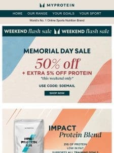 Going on now | 50% OFF EVERYTHING