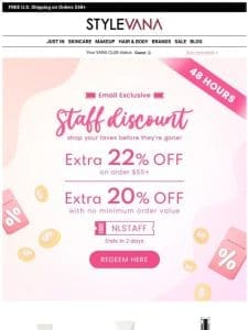 Going once， going twice… EXTRA 22% OFF