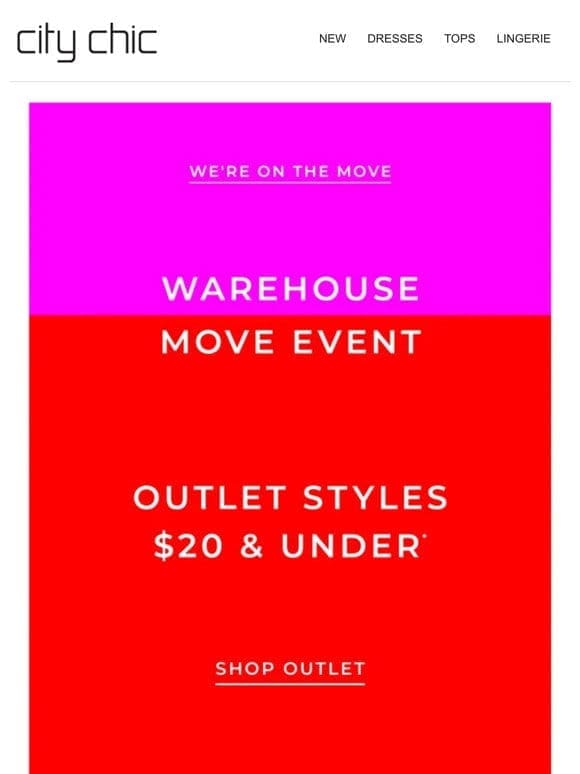 Going， Going… Outlet Styles $20 & Under*