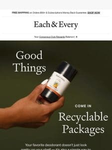 Good things come in recyclable packages