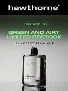 Green and Airy cologne is BACK ?