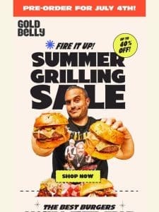 ? Grill Kits SALE! 40% OFF Steaks + Burgers + Oysters + More! ??