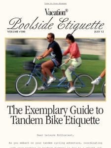 Guide to Tandem Bike Etiquette