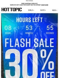 HOURS LEFT to score 30% Off ?