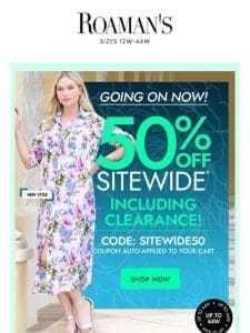 HURRY! 50% Off Sitewide Won’t Last Forever!