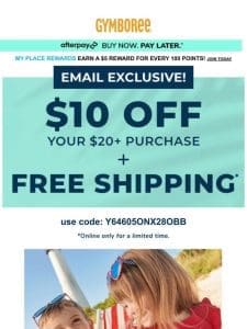 HURRY! UR $10 off + Free Shipping coupon EXPIRES soon!