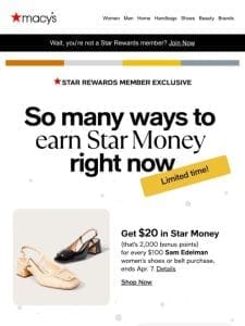 Happening NOW: earn Star Money + shop the VIP sale!