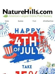 Happy 4th of July! Take 15% Off Your Purchase