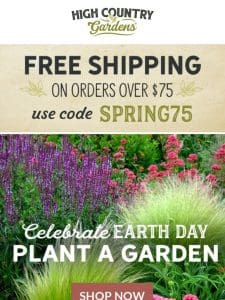 Happy Earth Day! Plant A Garden + Get Free Shipping
