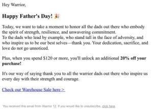 Happy Father’s Day from Warrior 12 ?