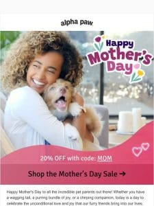 Happy Mother’s Day， pet parent ?