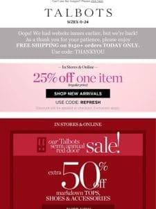 Have you shopped our Red Door Sale yet?