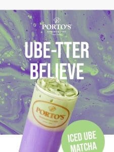 Have you tried our Iced Ube Matcha Latte?