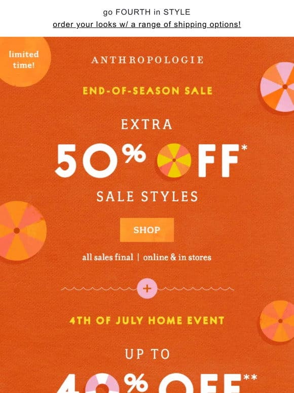 Heating Up: Extra 50% Off Sale