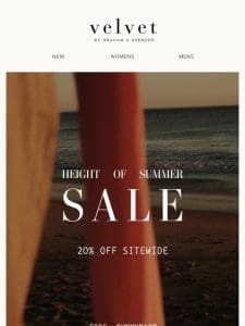 Height of Summer Sale: 20% Off Starts Now!