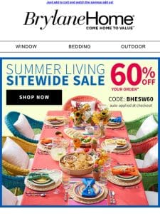 :) Hello Friend， Celebrate Summer with 60% Off