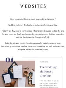 ? Here’s your wedding invitation & stationery timeline