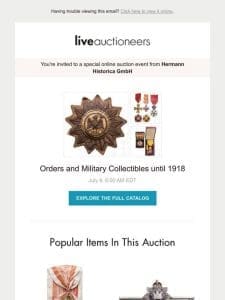 Hermann Historica GmbH | Orders and Military Collectibles until 1918