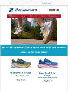 Hoka Bondi 8 – Ultra Cushion- Price Drop on Various Styles!