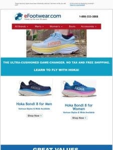 Hoka Bondi 8 – Ultra Cushion- Price Drop on Various Styles!