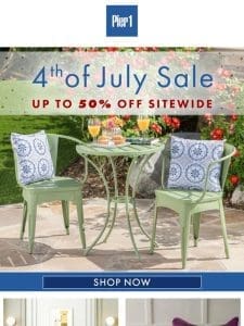 Home & Outdoor Furniture Up to 50% Off!