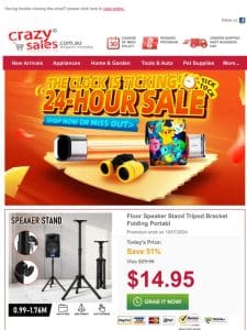 Hot Deal: Floor Speaker Stand at Only $14.95!