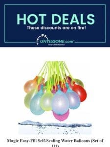 Hot Deals – 65% OFF Magic Easy-Fill Self-Sealing Water Balloons (Set of 111)