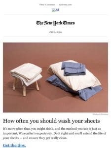 How often you should wash your sheets