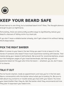 How to avoid the dreaded beard hack job