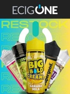 ?Huge E-Liquid Restock! Don’t Miss Out – Big Brands， Best Prices!