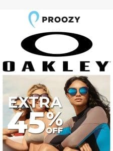 Hurry: 45% off our Oakley Collection!