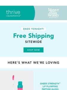 Hurry! Free Shipping Ends Today