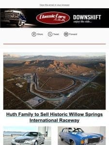 Huth Family to Sell Historic Willow Springs International Raceway