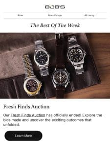 ICYMI: Best Rolex Watch， Auction Review， and more.