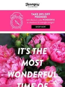 IT’S A PEONY SALE