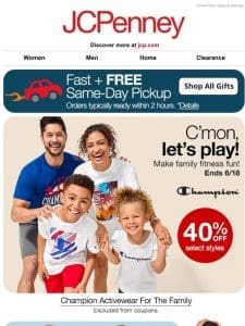 In it to win it! 40% Off Champion