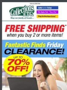 Incredible Deals: Fantastic Finds Friday Up to 70% Off!